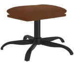 vidaXL Fu&szlig;hocker Braun 60x60x36 cm Mikrofasergewebe