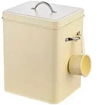 Relaxdays Waschmittelbox 6L, Metall, Waschpulverdose mit Dosierl&ouml;ffel,...