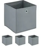 Relaxdays Aufbewahrungsbox, 4er Set, faltbar, H x B x T: 30 x 30 x 30 cm,...