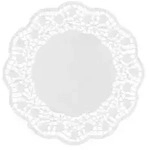 Papstar 8 X 250 Teller- und Tassendeckchen rund &Oslash; 12 cm weiss