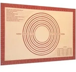 Intirilife Silikon Backmatte in Rot-Braun mit 40 x 60 cm Gr&ouml;&szlig;e - Backmatte