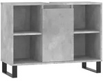 vidaXL Badschrank Betongrau 80x33x60 cm Holzwerkstoff