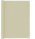 vidaXL Balkon-Sichtschutz Creme 120x300 cm Oxford-Gewebe