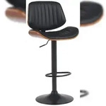 CLP Barhocker Clawson Kunstleder walnuss/schwarz/schwarz