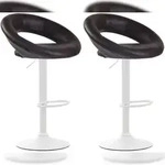 CLP 2er Set Barhocker Olinda Kunstleder braun/wei&szlig;