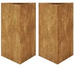 vidaXL Pflanzk&uuml;bel 2 Stk. Dreieckig 50x43x75 cm Wetterfester Stahl