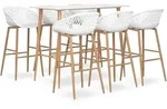 vidaXL 7-tlg. Bar-Set Wei&szlig;