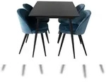 SilarBLExt Essgruppe Esstisch Ausziehbarer Tisch L&auml;nge cm 120 / 160 schwarz...
