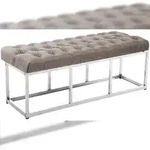 CLP Sitzbank Amun Stoff Edelstahl taupe/120 cm