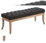 CLP Sitzbank Ramses Stoff antik-hell dunkelgrau/120 cm
