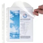 Exacompta 5502E 50x Packung mit 50 Prospekth&uuml;llen gelocht aus Qualit&auml;ts-PVC...