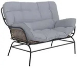 Mendler 2er-Sofa HWC-P75, Gartensofa Gartenbank Couch 2-Sitzer, Stoff 220g/m2