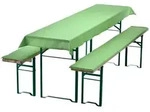 NYVI Bierbankauflagen Set 240x90 cm Gr&uuml;n - 1x Tischdecke f&uuml;r 220x70 cm...