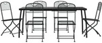 vidaXL 7-tlg. Garten-Essgruppe Anthrazit Streckgitter