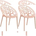 CLP 2er Set Gartenst&uuml;hle Hope Kunststoff HBT: 80x59x60 cm rosa