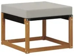 vidaXL Outdoor-Fu&szlig;hocker Massivholz Akazie und Textilene-Stoff Natur