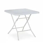 Relaxdays Gartentisch Holz-Optik, quadratisch, HBT: 74x78x78 cm, Balkontisch,