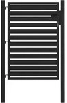 vidaXL Gartentor Abschlie&szlig;bar Schwarz 100x120 cm Aluminium