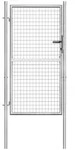vidaXL Gartentor Verzinkter Stahl 105x200 cm Silbern