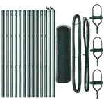 vidaXL Zaunpfosten Gr&uuml;n 25 x 0,6 m (25 mm Maschenweite) Stahl und PVC