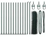 vidaXL Zaunpfosten Gr&uuml;n 25 x 0,6 m (50 mm Maschen) Stahl und PVC