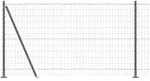 vidaXL Zaun mit Pfosten Grau 1,2 x 10 m Stahl und PVC