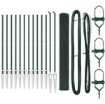 vidaXL Zaunpfosten Gr&uuml;n 25 x 1 m (16 x 16 mm Netz) Stahl