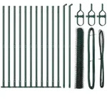 vidaXL Zaunpfosten Gr&uuml;n 25 x 0,8 m (50 mm Mesh) Stahl und PVC