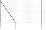 vidaXL Zaun mit Pfosten Grau 1,6 x 10 m Stahl und PVC