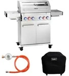 TAINO PLATINUM YAMARA 4+2 Gasgrill Edelstahl 4 Brenner Sear-Burner Backburner