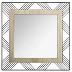 Atmosphera Joe - Quadratischer Spiegel 45,5 x 45,5 x 2 cm aus Metall und Holz