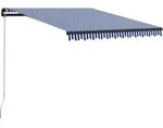vidaXL Einziehbare Markise Handbetrieben 300 x 250 cm Blau und Wei&szlig;