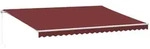 vidaXL Markise Manuell Weinrot 500x350 cm