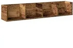 vidaXL CD-Wandregal Altholz-Optik 100x18x18 cm Holzwerkstoff