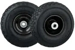 Relaxdays Sackkarrenrad 3.00-4, 2er Set, luftbereiftes Komplettrad mit...