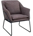SVITA JOSIE Sessel gepolstert Beistellsessel braun Einzelcouch Relaxsessel Stoff
