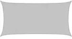 Hellgraues Sonnensegel 4x2 m, 100 % Polyester-Oxford, Modell Epsilon Garden