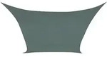 Perel Sonnensegel, wasserabweisend, 2 x 3 m, 160 g/m2, Polyester, Rechteck, Gr&uuml;ngrau
