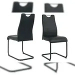 M&ouml;bilia Freischwinger-Stuhl 2er Set | Kunstleder | Freischwingergestell | B 42...
