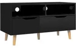 vidaXL TV-Schrank Hochglanz-Schwarz 90x40x48,5 cm Holzwerkstoff