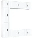 vidaXL 7-tlg. TV-Schrank-Set Wei&szlig; Holzwerkstoff