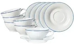 Ritzenhoff & Breker Ostfriese Teetasse mit Untertasse 100 ml 6er Set - Blau