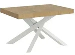 Itamoby Volantis Premium Ausziehtisch 120/224x90 cm Natur-Eiche wei&szlig;e Beine