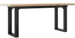 vidaXL Couchtisch O-Gestell 110x40x45,5 cm Massivholz Kiefer Stahl
