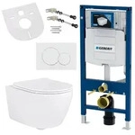 Sp&uuml;lrandloses H&auml;nge-WC mit Softclose WC-Sitz passend f&uuml;r Geberit Vorwandelement