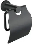Aloni Toilettenpapierrollenhalter mit Deckel Schwarz matt