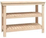 vidaXL Werkbank 110,5x50x80 cm Massivholz Kiefer