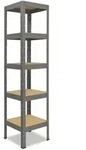 shelfplaza PRO 155x50x50 cm Schwerlastregal in grau mit 5 B&ouml;den und 200 kg Traglast
