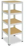 shelfplaza HOME 100x40x40 cm Schwerlastregal in wei&szlig; mit 4 B&ouml;den und 175 kg