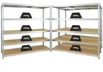 PROREGAL Mega Deal | 3x Schwerlastregal Giant Elephant | HxBxT 180x180x60cm 